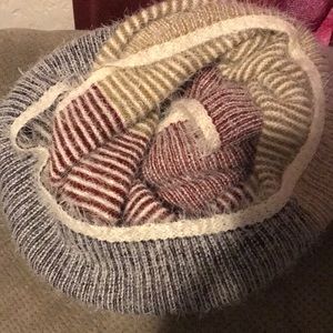 Neva Colorblock Striped Infinity Scarf